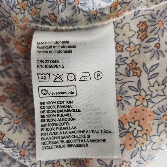 H&M Dress Womens Floral Print Long Sleeve Tunic A Line Dress XS Boho - Picture 9 of 11